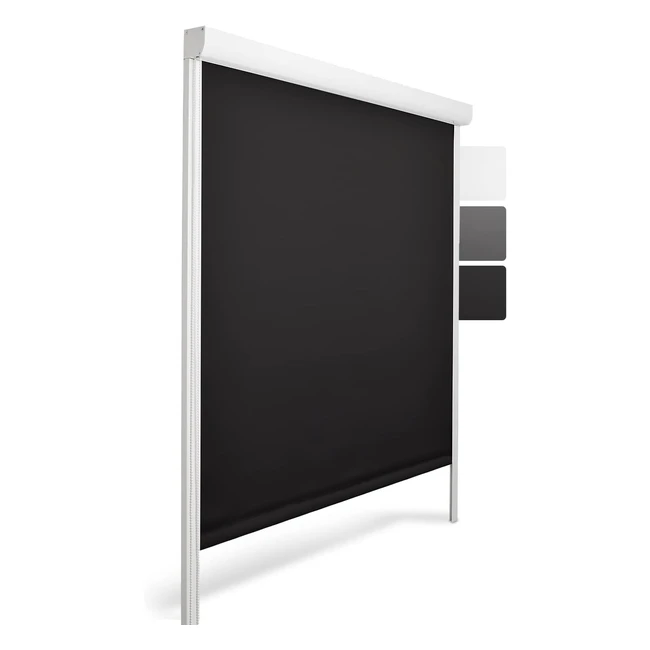 Sol Royal Kassettenrollo SolReflect K24 60x175 cm Schwarz - Verdunkelungsrollo m