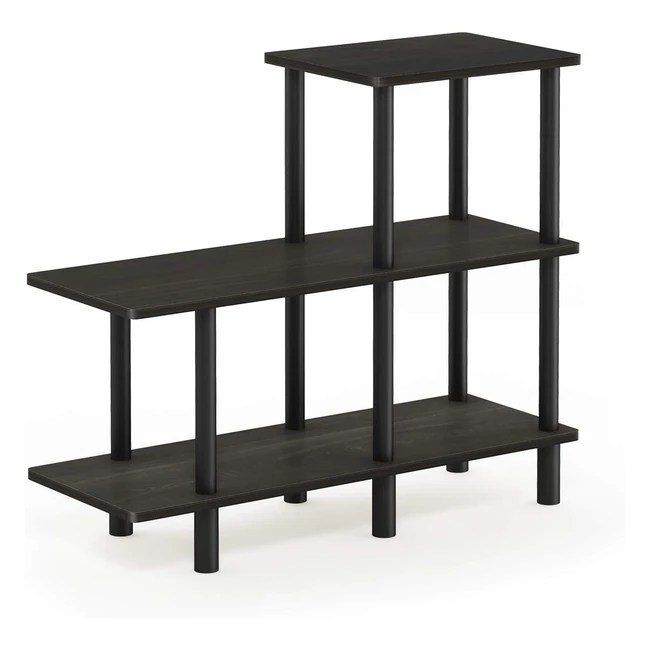 Scaffale Furinno Turnntube a 3 Piani Espresso Nero - Design Moderno e Resistente