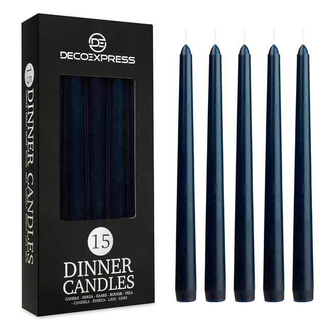 Deco Express Candele Lunghe Bianche e Colorate Pacco da 101550 8 Ore Lunga Durat
