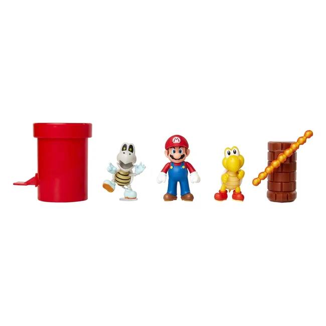 Set Diorama Super Mario Dungeon - 5 Personaggi 6cm - Accessorio Giocabile