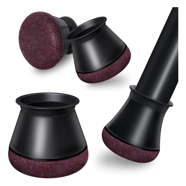 Protector Patas Sillas Silicona Fieltro 24 Piezas - Antideslizante y Duradero