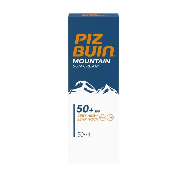 Piz Buin Mountain Sonnencreme SPF 50 Winter Sport Schutz gegen Sonnenbrand Kälte und Wind 50 ml
