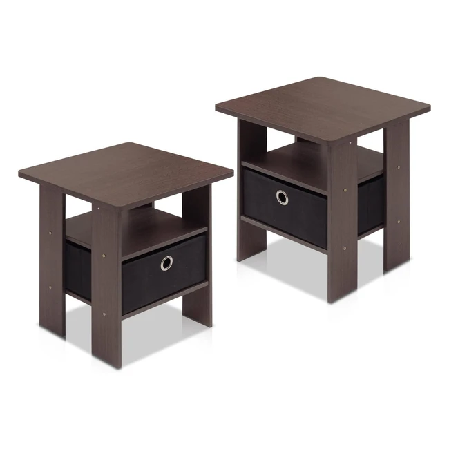 Tables de bout Furinno Andrey - Bois Marron Fonc - Taille Unique - Rf 12345
