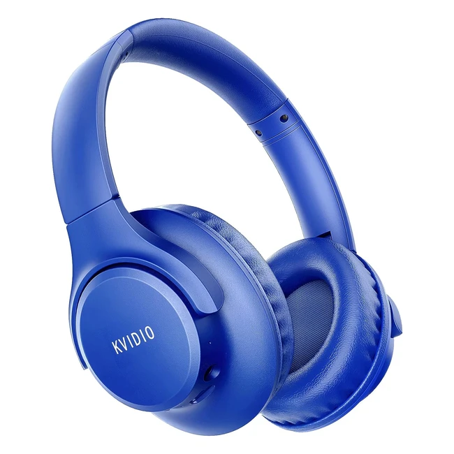 Kvidio Bluetooth Headphones Over Ear 65 Hours Playtime Wireless Headphones with Microphone Foldable Lightweight Headset Deep Bass HiFi Stereo Sound