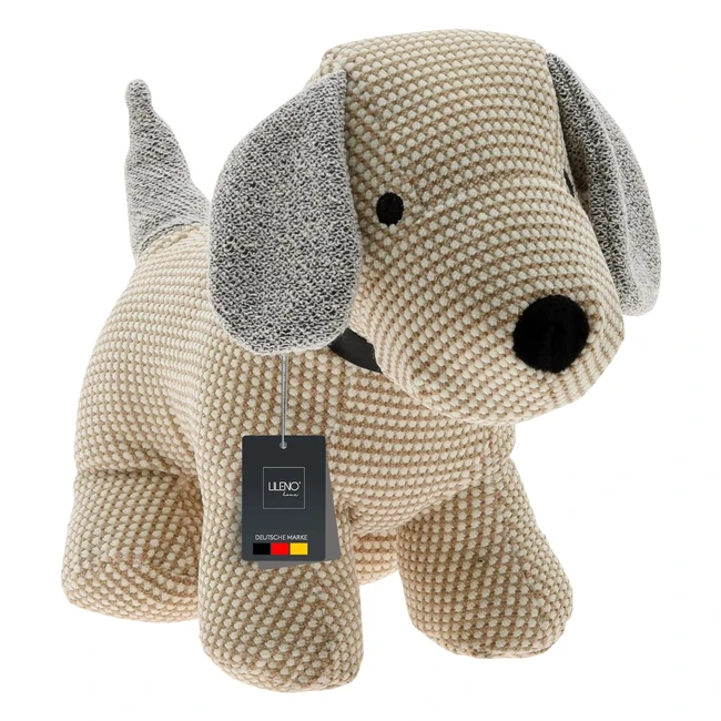 Lileno Home Tier Türstopper Hund Beige - Hochwertiger Kinderzimmer Türstopper mit Sandfüllung