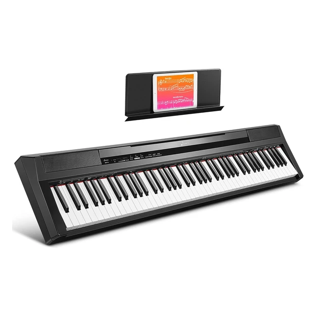 Donner DEP10 88 Keys Digital Piano Keyboard Sensitive Semi Weighted Full Size Portable Light Electric Keyboard Piano with Sustain Pedal