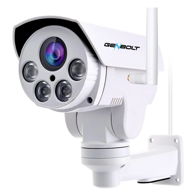 Genbolt PTZ WiFi Security Camera Outdoor - 9x Optical Zoom Auto Focus CCTV Camer