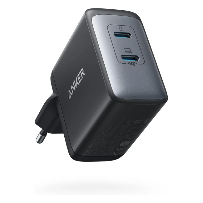 Anker PowerPort III 65W 2 Ports USB-C Chargeur Compact - Macbook Pro/Air iPad Pro Galaxy S20/S10 Dell XPS 13 Note 20 iPhone 13 Pixel