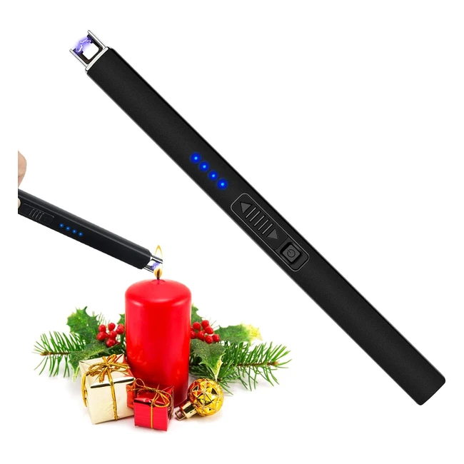 USB Rechargeable Plasma Arc Lighter - Candle Black - Energy Concentration Smokefree Odorless