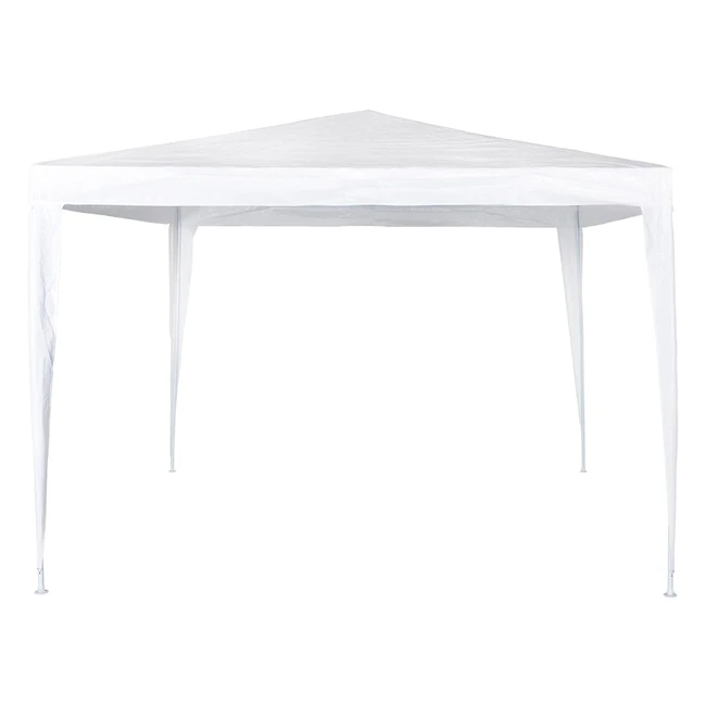 Gazebo Bianco Aktive 53857 300x300x250 cm - Struttura Acciaio e Plastica