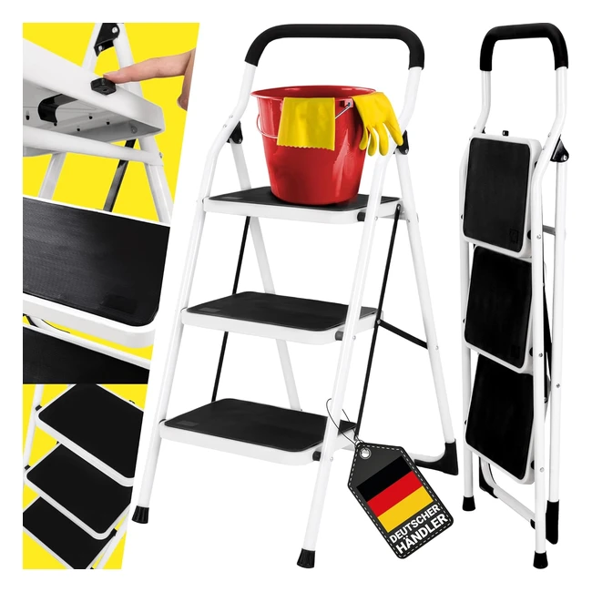 Craftfull Design Klappleiter CF132A - 25 Stufen - Bis 150kg - Haushaltsleiter
