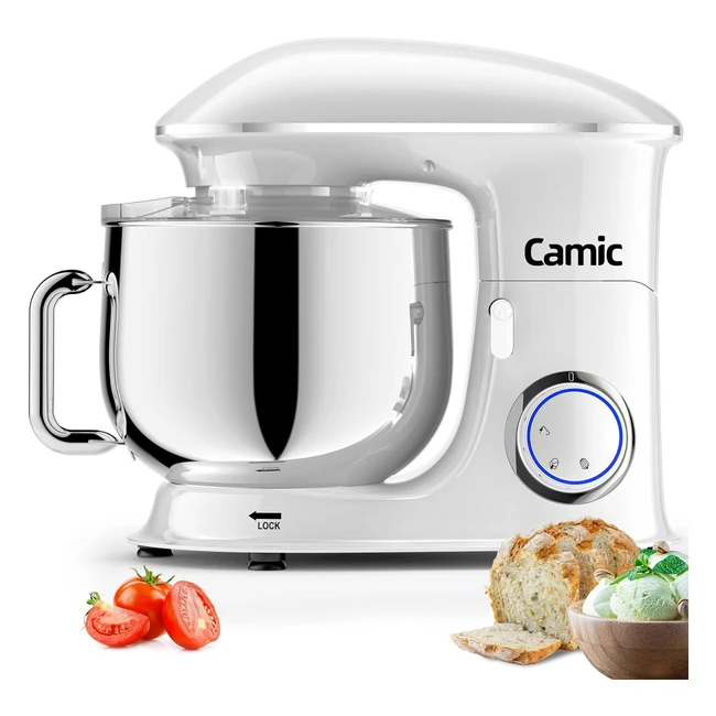 Impastatrice Planetaria 1500W 8 Litri Camic - Frusta Gancio per Impastare - Lavabile in Lavastoviglie