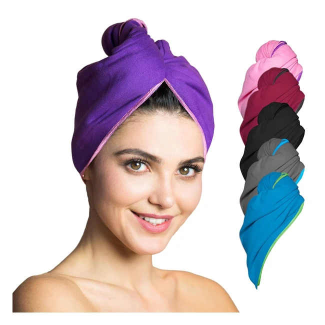 fitflip Haarturban Mikrofaser 1 Stck saugfhig und schnell trocknend speziell