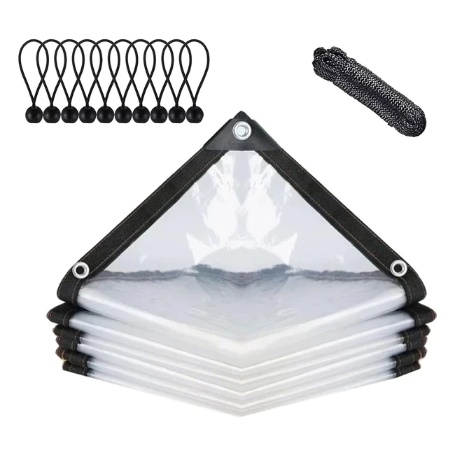 Lona Impermeable Transparente BCBig 1x2m - Proteccin para Muebles de Jardn