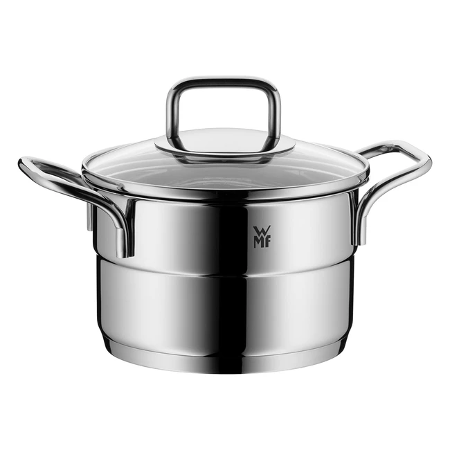 WMF Kochtopf klein 16cm Fleischtopf Induktion stapelbar Cromargan Edelstahl poli