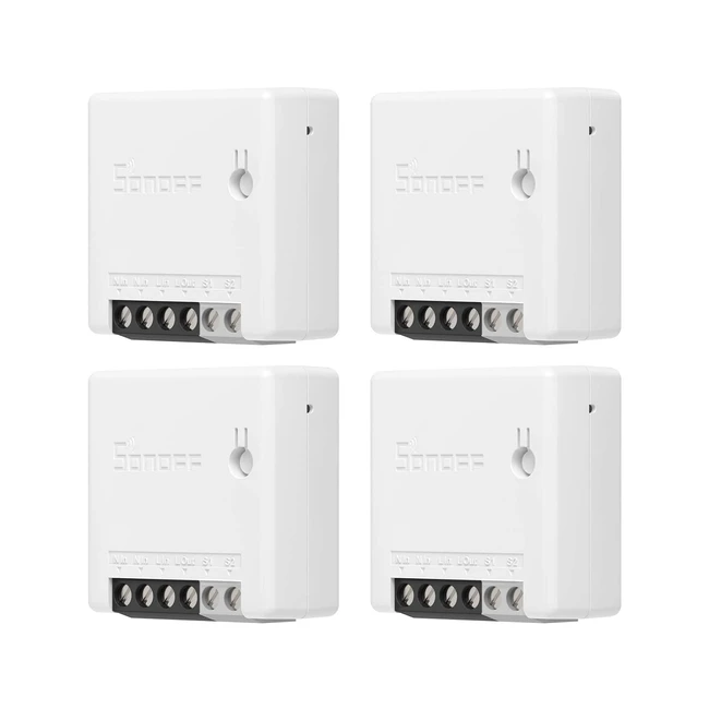 Sonoff ZBMini Zigbee Smart Switch 2 Way Light Switch - Alexa Google Home Compatible - 10A2200W - 4 Pack
