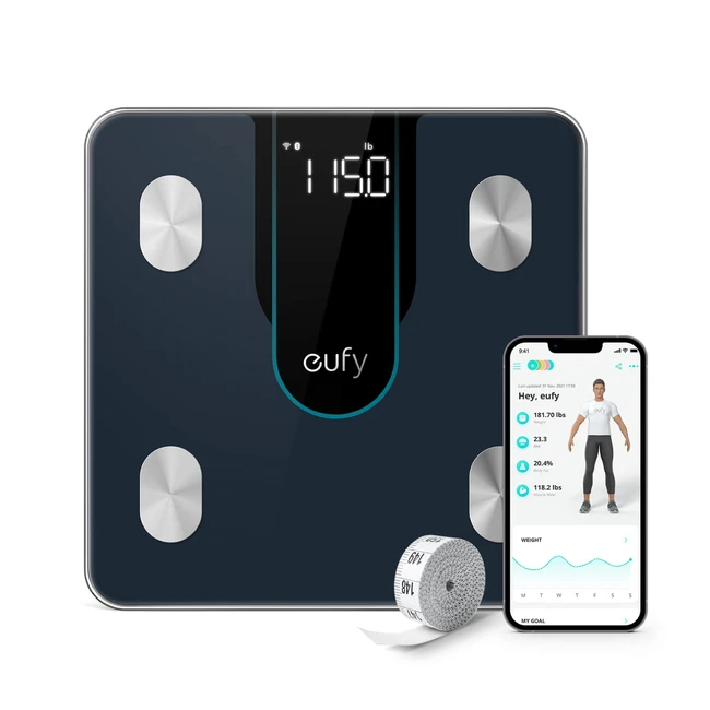 eufy Smart Scale P2 Digital Weight Scale with Bluetooth WiFi 15 Key Measurements