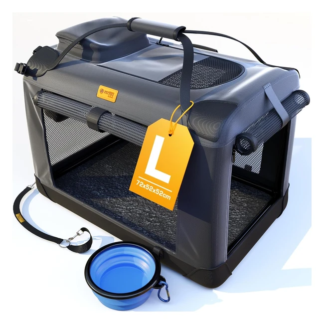 Transportin Petproved Perro Mediano Plegable 72x52x52cm - Seguro y Ligero