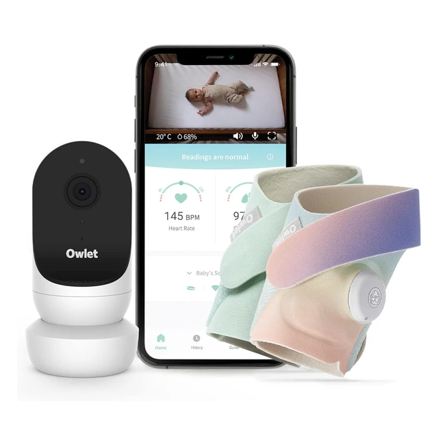 Owlet Monitor Duo 2 Cam 2  Smart Sock 3 Baby Monitor - HD Video Night Vision 
