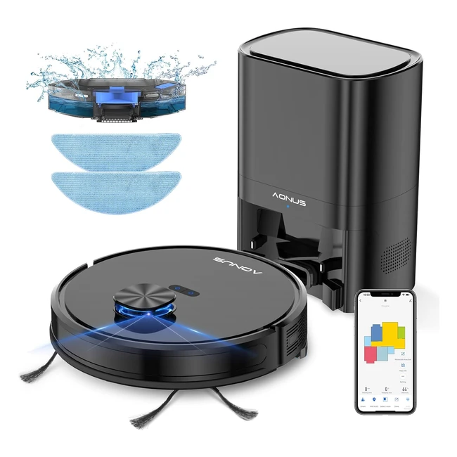 Aspirateur Robot Laveur AONUS I8 3700Pa 3 en 1 - Contrôle Wifi - Détection Laser