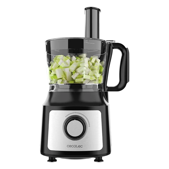 Cecotec Food Processor Comino 1000 - 1000W - 2 Geschwindigkeiten - Inkl. 2LSchssel und 1,8LKrug - 3 Schneidscheiben - Entsafter - Cremedisk
