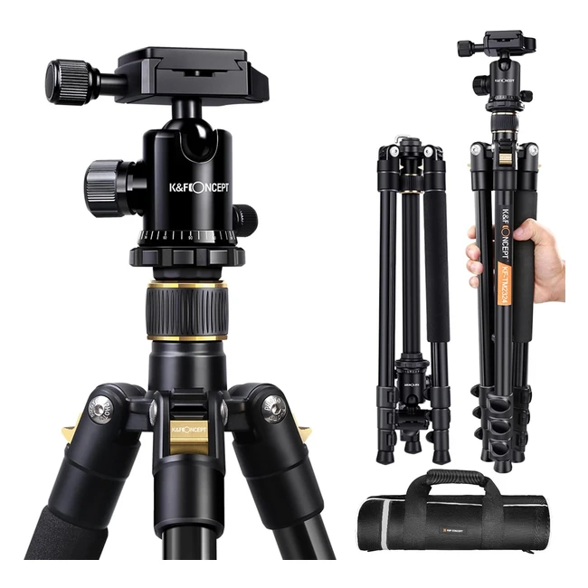 KF Concept 62 Compact Light Aluminium Tripod with Ball Head - DSLR Canon Nikon Sony Camera