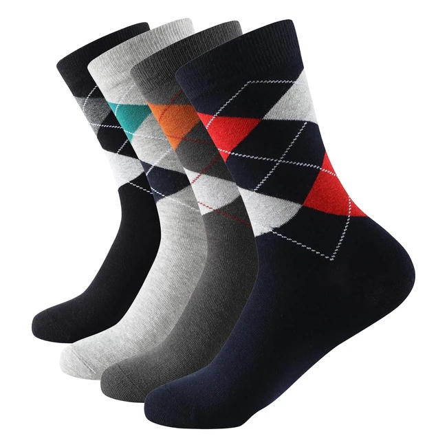 Calcetines Hombre 6 Pares Estampados Multicolor Algodón Talla Única 4045