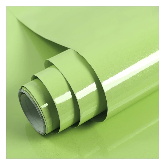 Hode Papier Adhesif Vert Paillettes 40cmx3m - Film Vinyle Cuisine Murs Armoires Tables