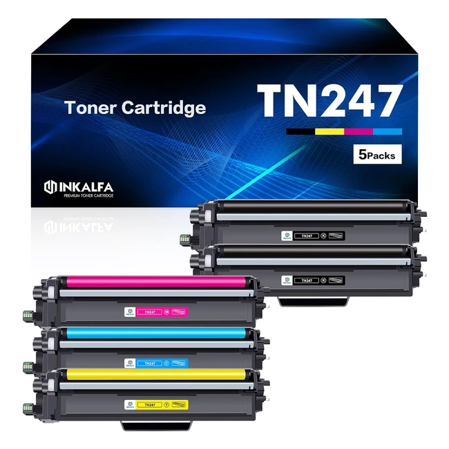 Pack of 5 TN243CMYK TN247 kompatible Toner für Brother MFC L3750CDW