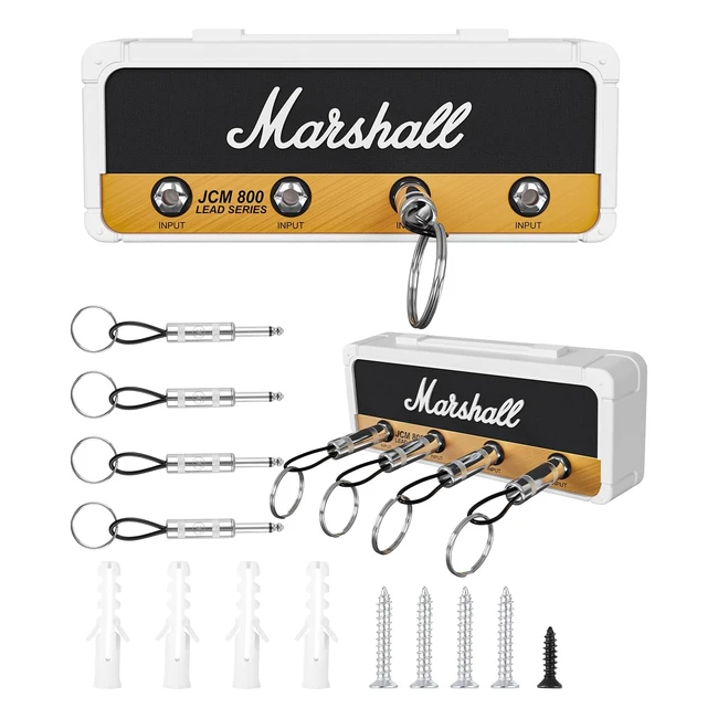 Llavero de Pared Marshall JCM800 con 4 Llaveros - Blanco