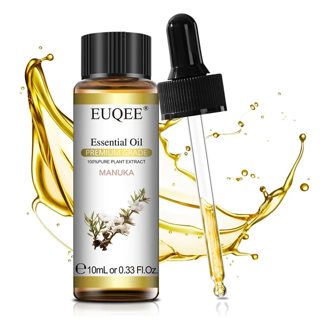 Euqee Manuka Essential Oil 10ml - Pure Natural Aromatherapy Oils for Diffusers