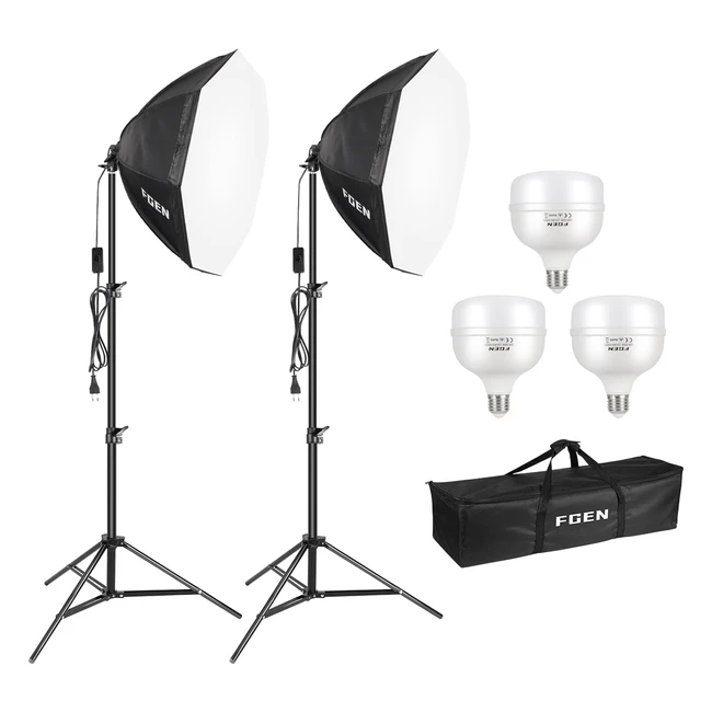 Softbox Fgen 135w 5500k Fotografa Estudio 70cm E27 Base Ajustable