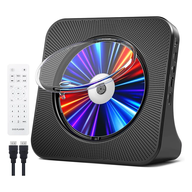 Lecteur CD Bluetooth DVD HDMI Gueray 6 en 1 Haut-parleur Radio FM USB Aux