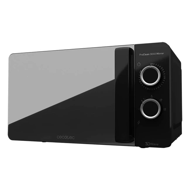 Cecotec Mikrowelle ProClean 3040 - 20L Kapazität - 700W - Ready2Clean - 6 Funktionen - Schwarz