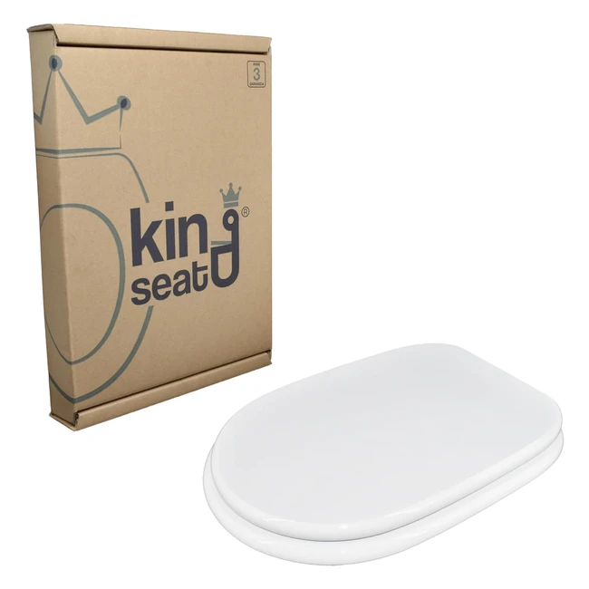 Copriwater Sintesi Bianco - MDF Resina Legno - Cerniere Regolabili