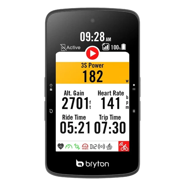 Bryton Rider S800T - Kit Double Capteur Cardio - Support Aluminium - Unisexe Adulte Noir