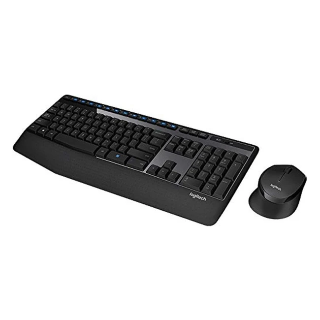 Logitech MK345 Combo Clavier Sans Fil avec Repose Poignet et Souris - Confortable - Récepteur USB 2.4GHz - PC Ordinateur Portable