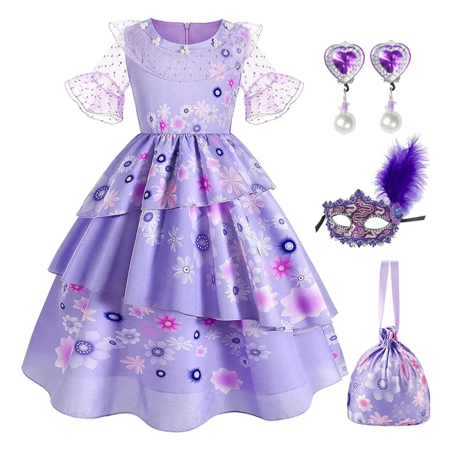 Déguisement Isabela Enfant Princesse Cosplay Halloween Noël Carnaval 89anspourpre 150cm