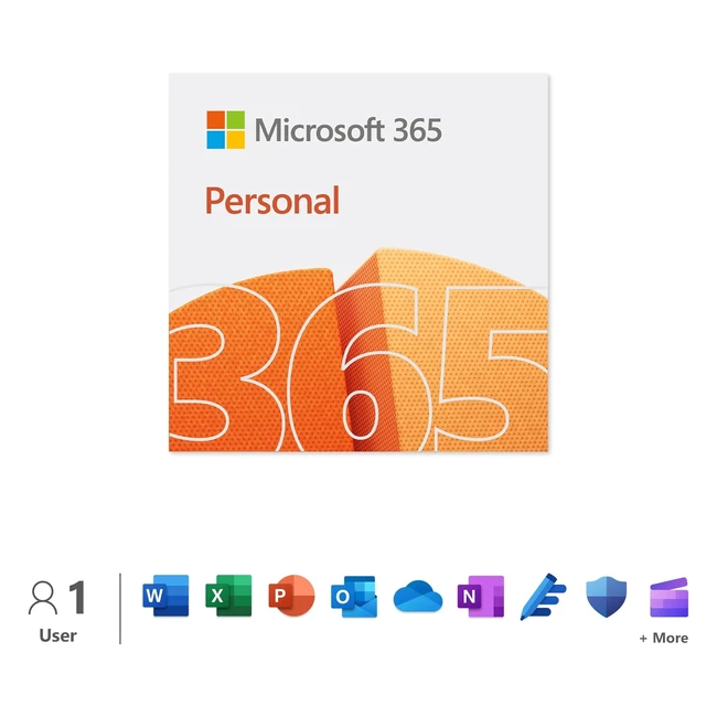 Microsoft 365 Personal 12-Month Subscription 1TB Cloud Storage