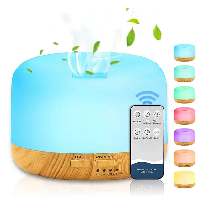 Humidificador Aceites Esenciales 450ml Difusor Ultrasónico Aromaterapia