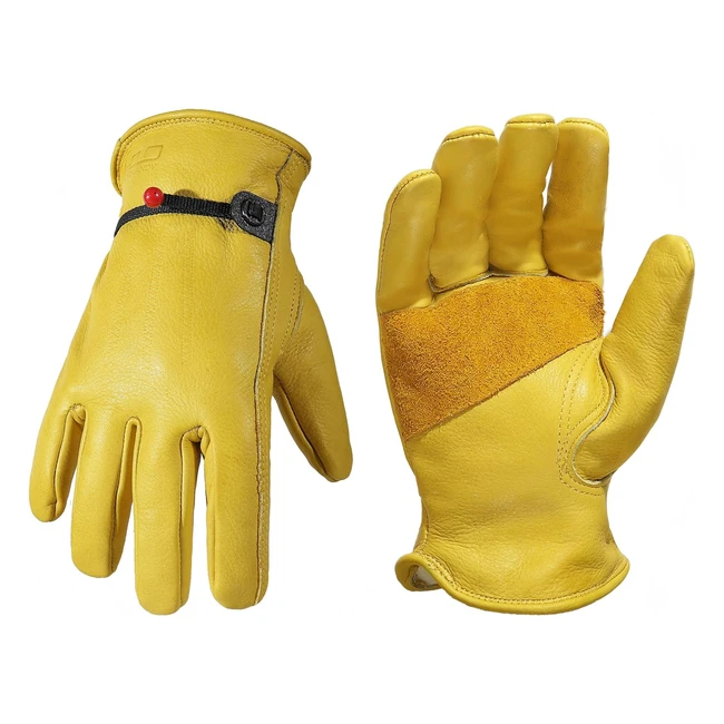 Handlandy Gardening Gloves Men Women Thorn Proof Leather Work Gloves Heavy Duty