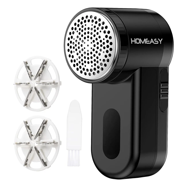 Quitapelusas Eléctrico Homeasy con 3 Cuchillas de Repuesto - Sistema de Bloqueo Negro