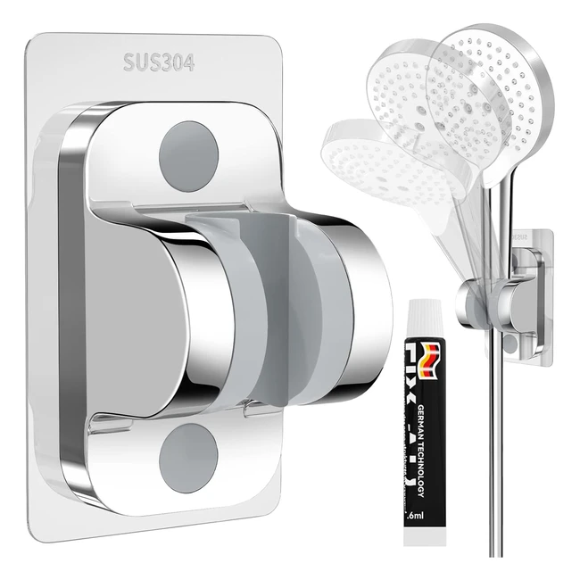 Soporte Ducha Ajustable Acero Inoxidable Universal - Ref. 123456 - Resistente al Agua