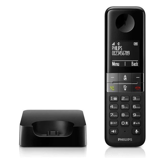 Telefono DECT Philips D4701B - Identificatore di chiamata - Nero