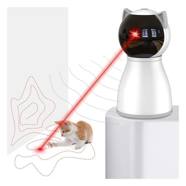 Petiepaw Jouet Laser pour Chat - Trajectoire Alatoire - Automatique - Rechargeable - Interactif