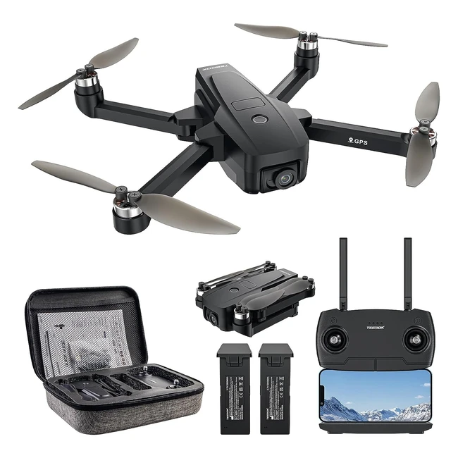 Drone Teerok T18S GPS avec Caméra 4K UHD - Vol Stable et Rapide - 44 Minutes de Vol - Follow Me