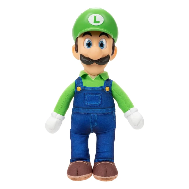 Nintendo Luigi Plush Figure - Super Mario Movie - 35cm - Realistic Eyes - 3D Outfit