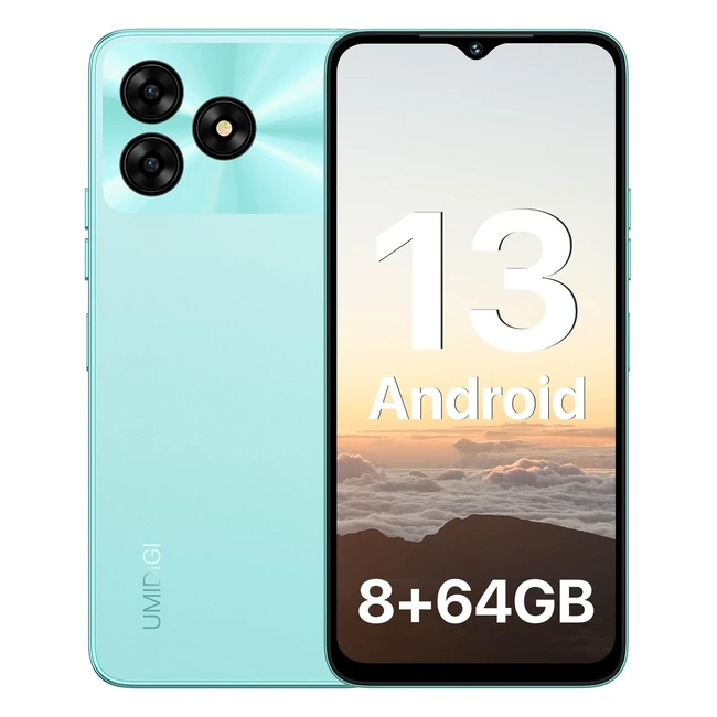 UMIDIGI G5A Mobile Phone - Android 13, SIM Free Unlocked, 8GB+64GB, 1TB Extension, 6.52