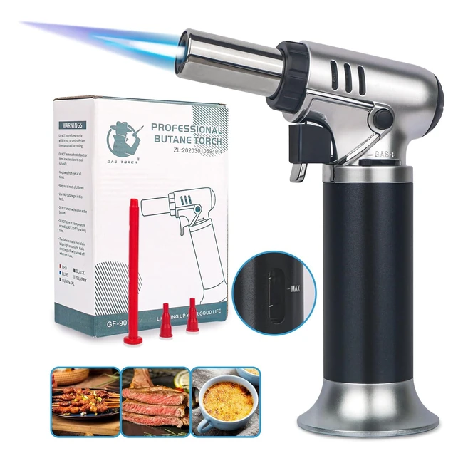 Vorhot Cannello da Cucina Regolabile e Ricaricabile - Bruciatore a Gas con Blocc