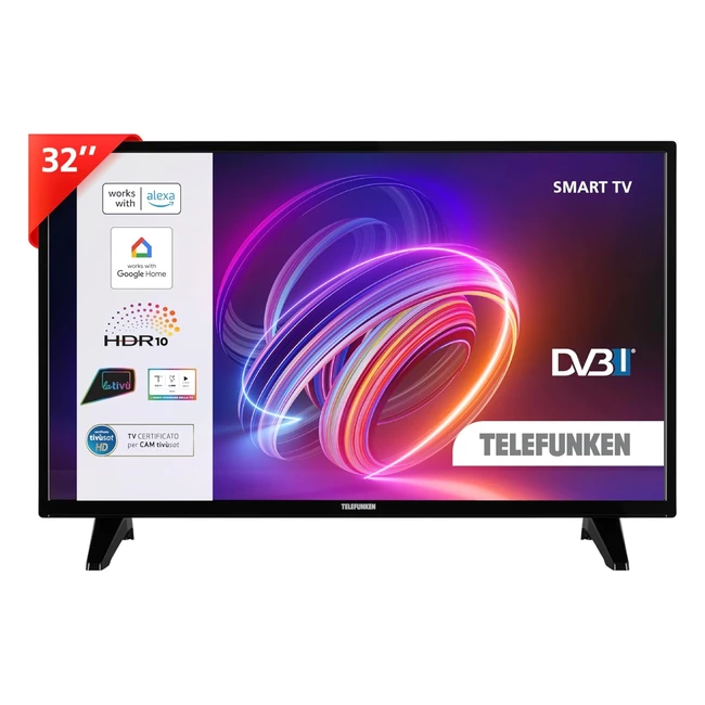 Telefunken Smart TV 32 HD Ready TE32553B45V2DZ - Alexa Integrata - Dolby Vision 